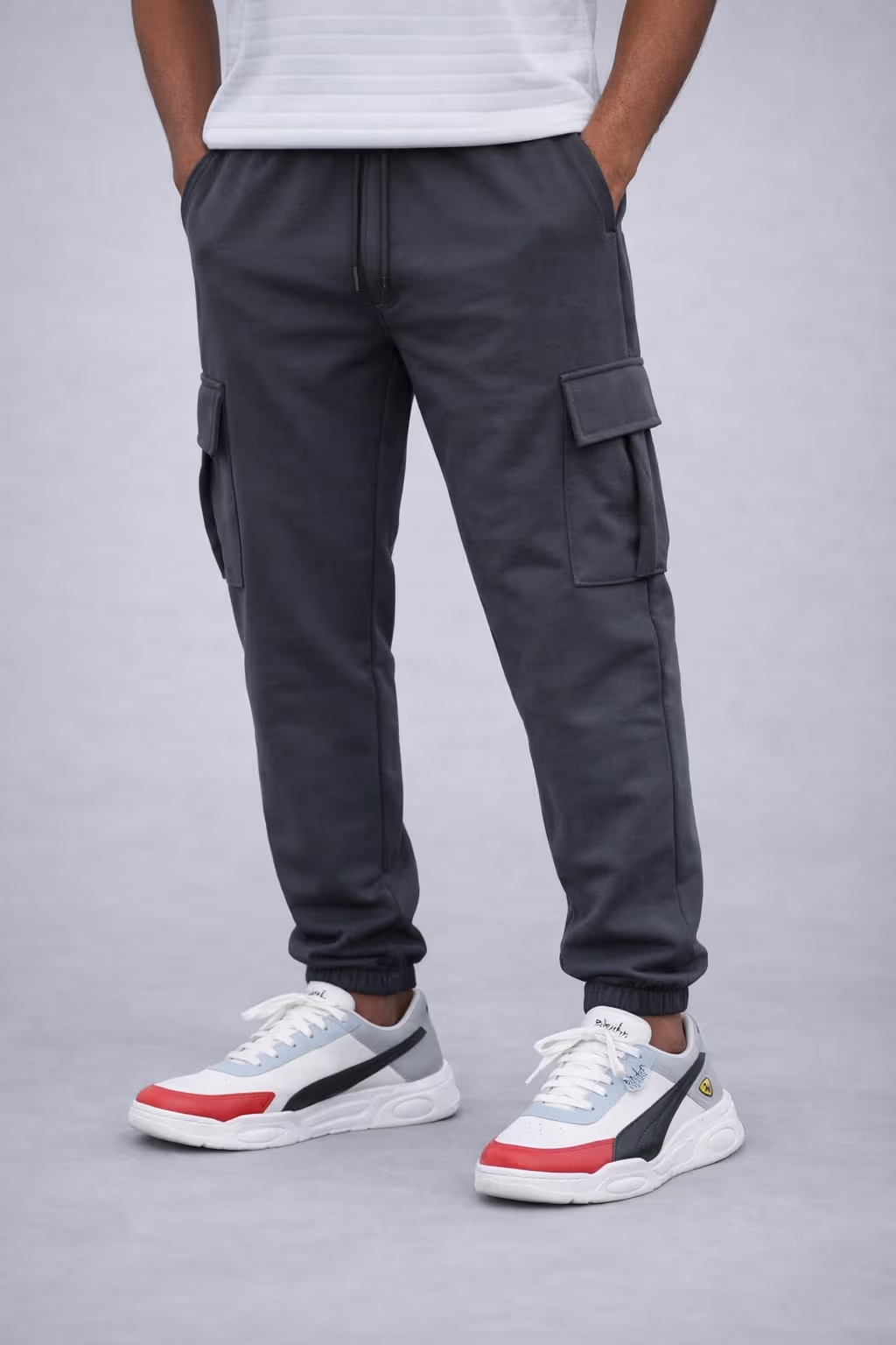 Dark Gray Cargo Pants for Men