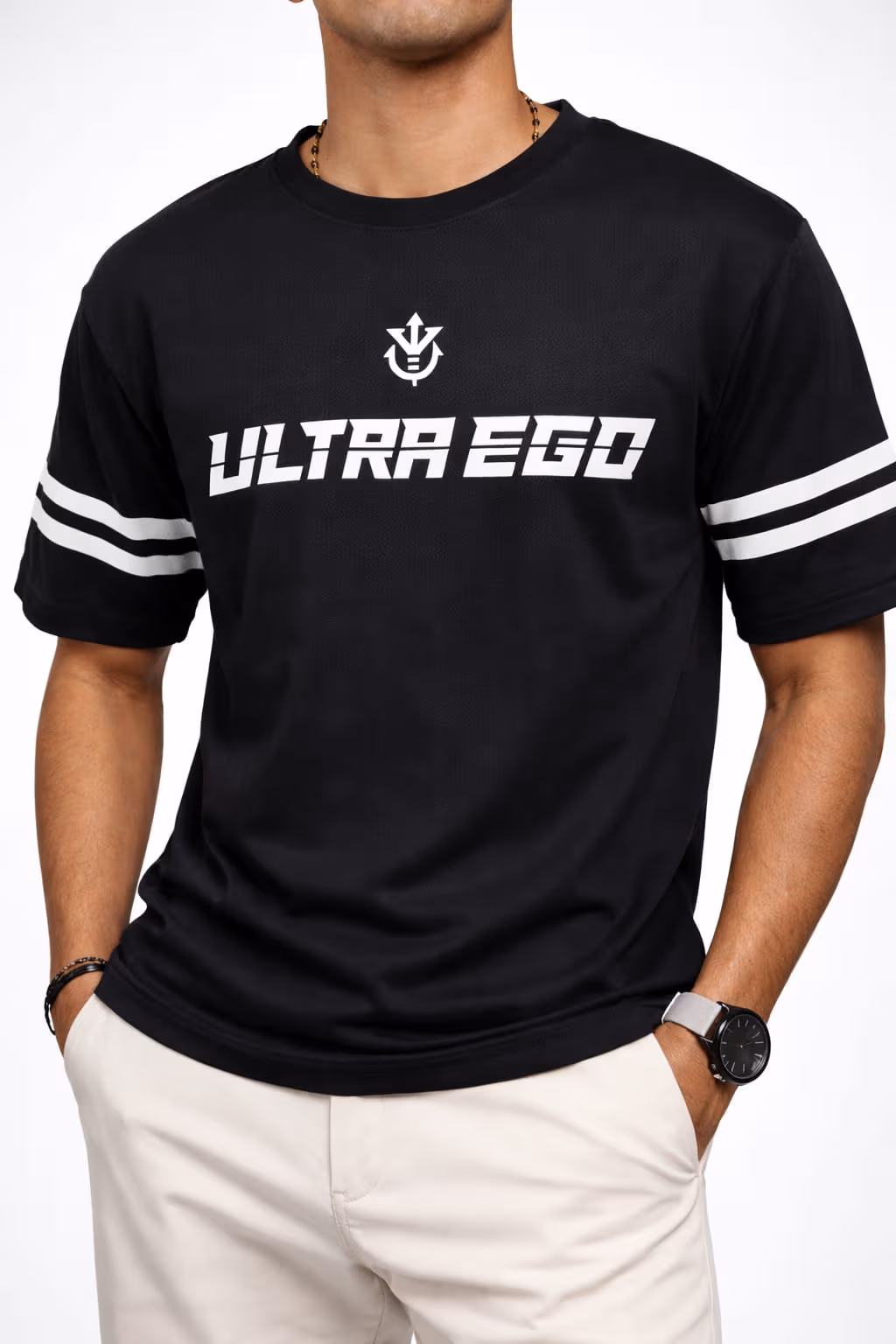 Premium Black Cotton Half-Sleeve T-Shirt