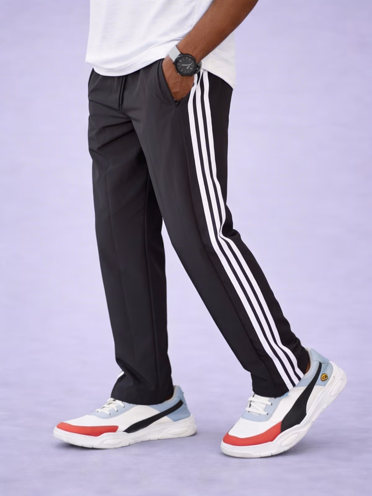 NS Fabric Baggy Track Pant - Black