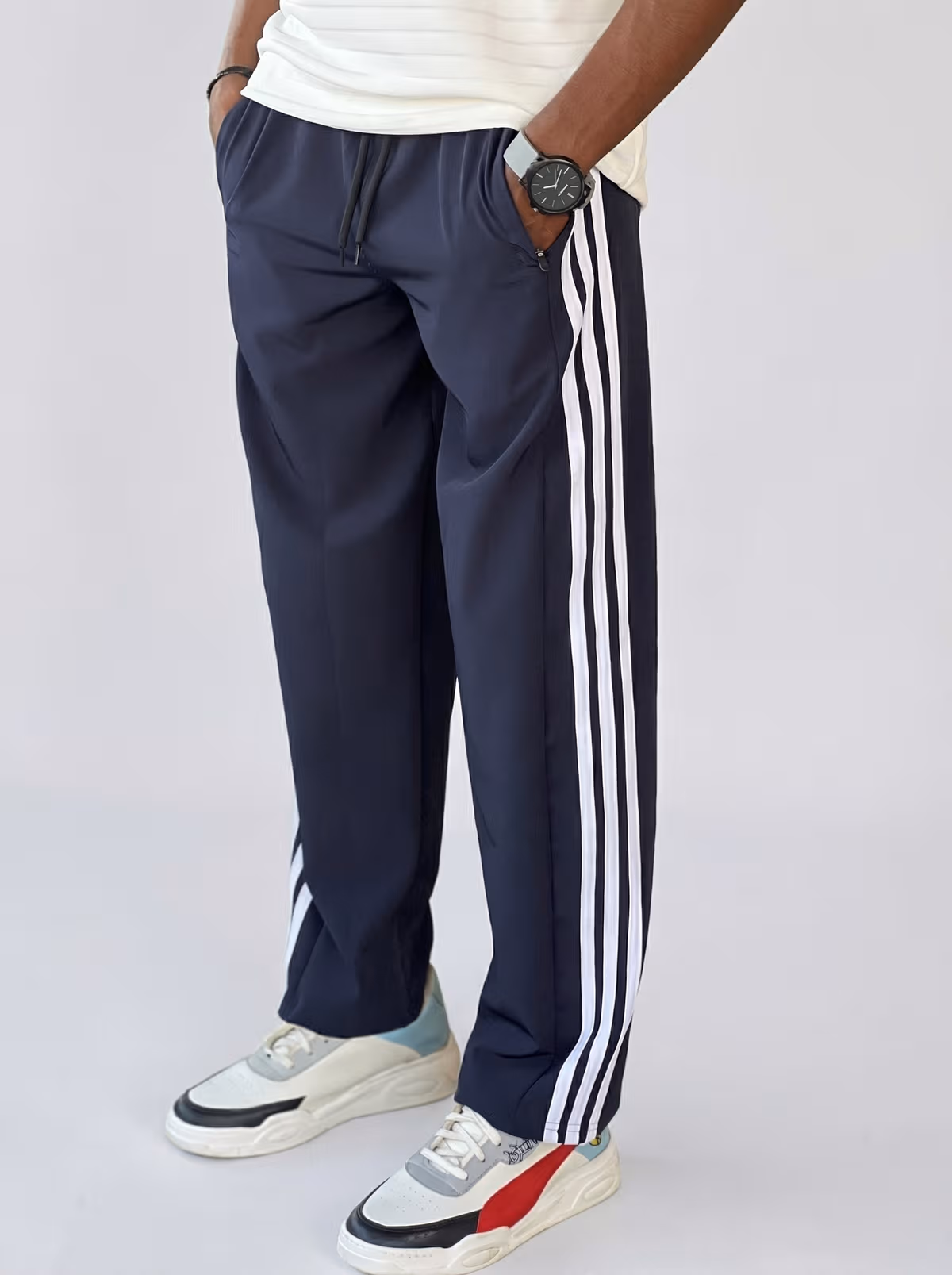 NS Fabric Baggy Track Pant - Navy Blue