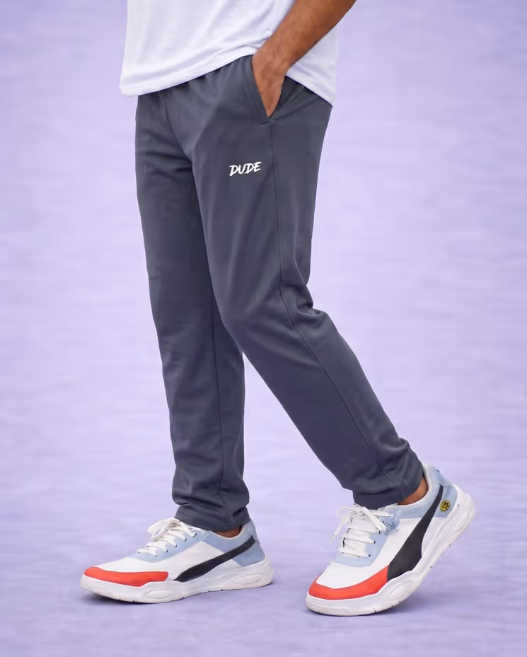 Dark Gray Track Pants for Men