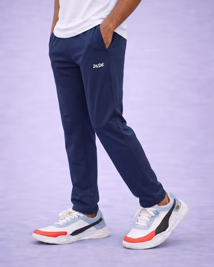 Navy Blue Track Pants for Men