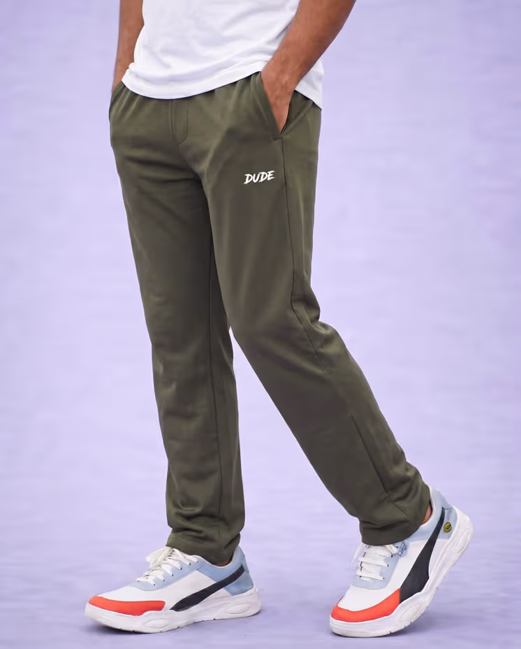 Green Track Pants for Men