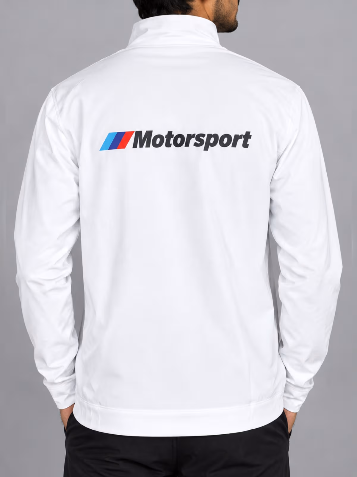 High-Neck Zipper – White