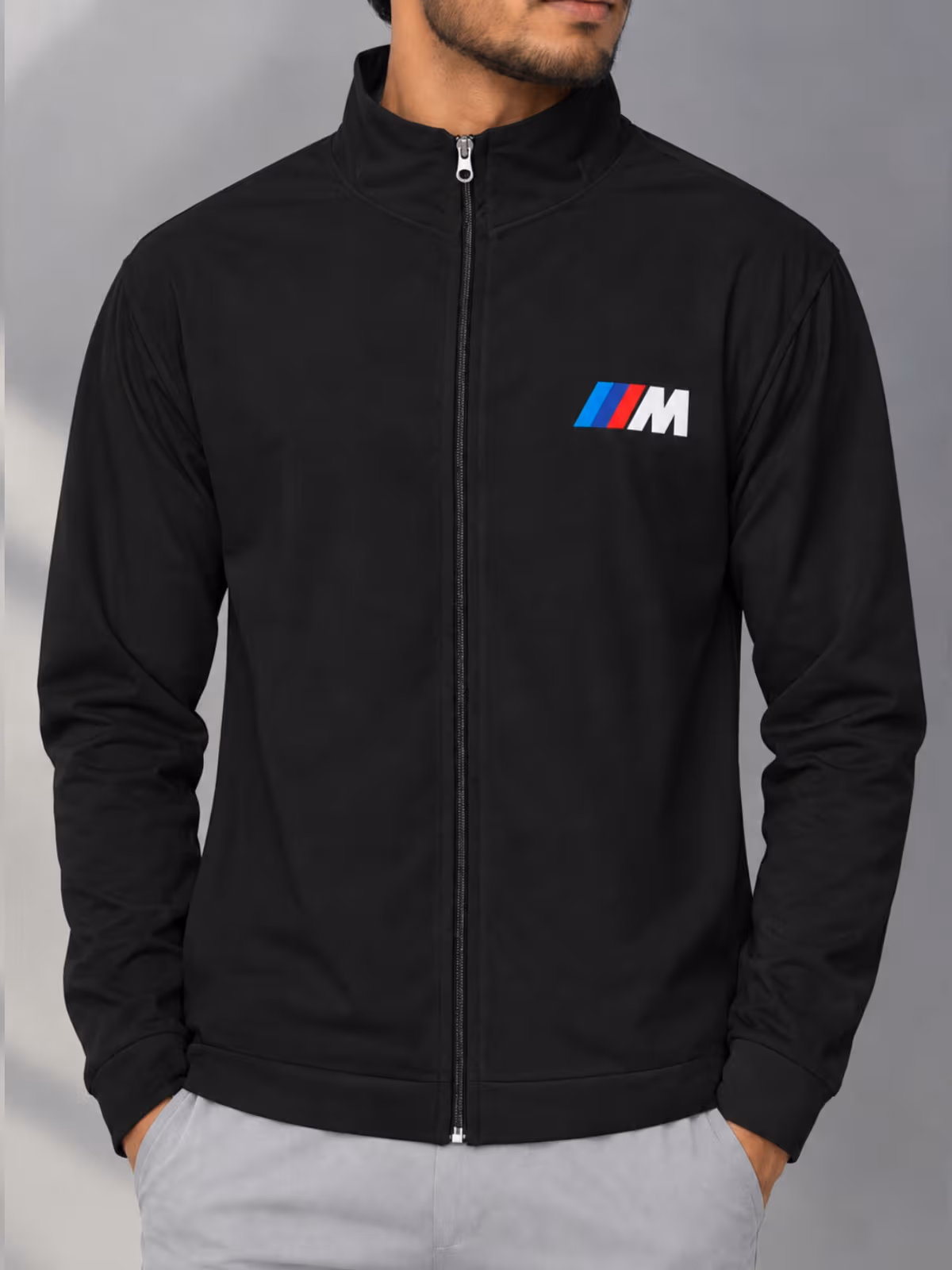 High-Neck Zipper – Black